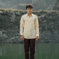 Light Ivory Pure Linen Plain Shirt