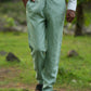 Mint Green Pure Linen Trouser