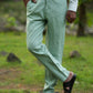Mint Green Pure Linen Trouser