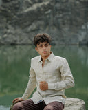 Neutral Pure Linen Solid Shirt