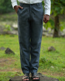 Slate Grey Pure Linen Trouser