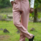 Blush Pink Pure Linen Trouser