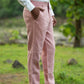 Blush Pink Pure Linen Trouser