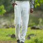 Light Silver Pure Linen Trouser