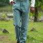 Ocean Green Pure Linen Trouser
