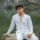 Wonderful White Pure Linen Solid Shirt