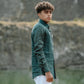 Dark Green Pure Linen Solid Shirt