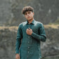Dark Green Pure Linen Solid Shirt