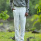 Light Silver Pure Linen Trouser