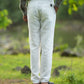 Light Silver Pure Linen Trouser