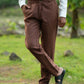 Light Brown Pure Linen Trouser